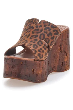 Ciabatte Leopardate Con Zeppa Effetto Legno Made in Italy 5905/Z-PITTARELLO LOVE Outlet