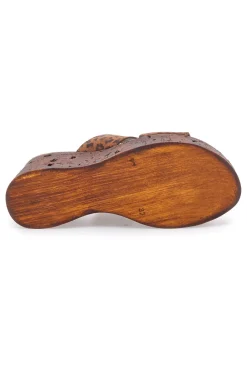 Ciabatte Leopardate Con Zeppa Effetto Legno Made in Italy 5905/Z-PITTARELLO LOVE Outlet