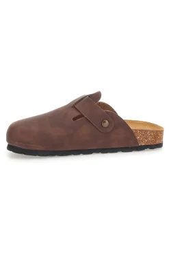 Ciabatte marrone con fibbia in vera pelle 335A013PR-PITTARELLO TIERRA Online