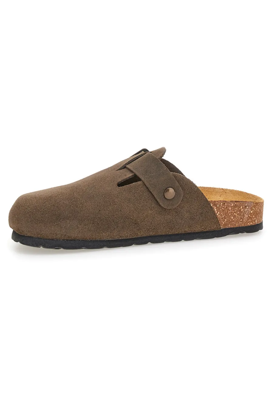 Ciabatte scuro con fibbia in vera pelle PittarelloTierra 335A013PR-PITTARELLO TIERRA Online