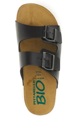 Ciabatte marroni con sottopiede in vera pelle 335P20630SR-PITTARELLO BIO Discount