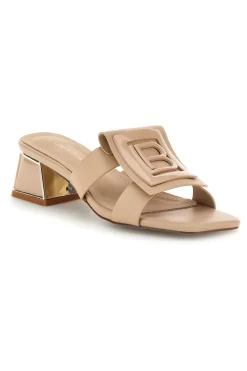 Ciabatte Mules con tacco basso e fascia decorativa 9730-LAURA BIAGIOTTI Online