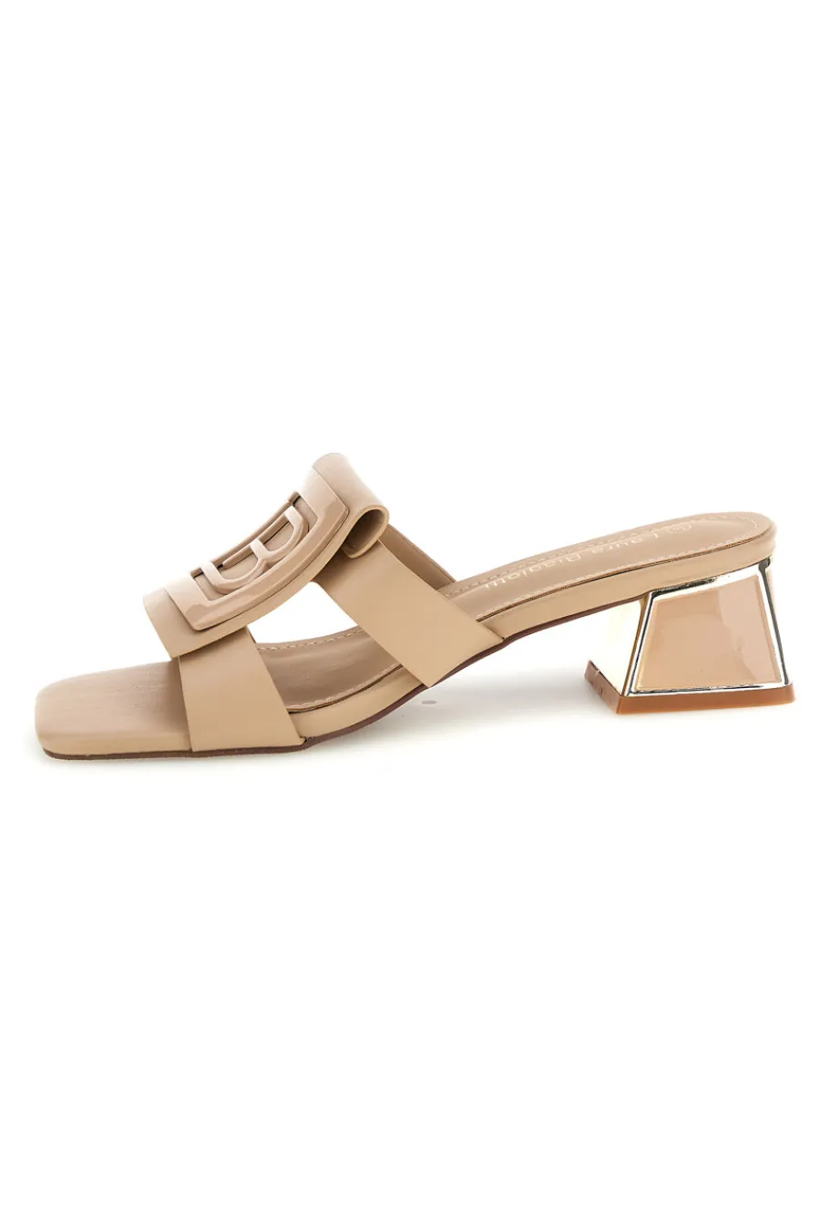 Ciabatte Mules con tacco basso e fascia decorativa 9730-LAURA BIAGIOTTI Online