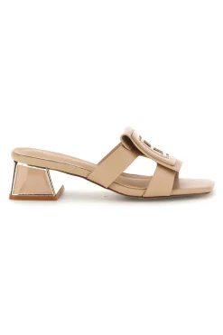 Ciabatte Mules con tacco basso e fascia decorativa 9730-LAURA BIAGIOTTI Online