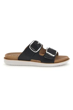 Ciabatte nere con doppia fibbia 03 PR-INBLU Clearance