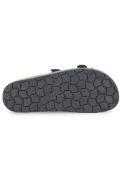 Ciabatte nere con doppia fibbia gioiello Me & Me H3Y861141-ME u0026 ME