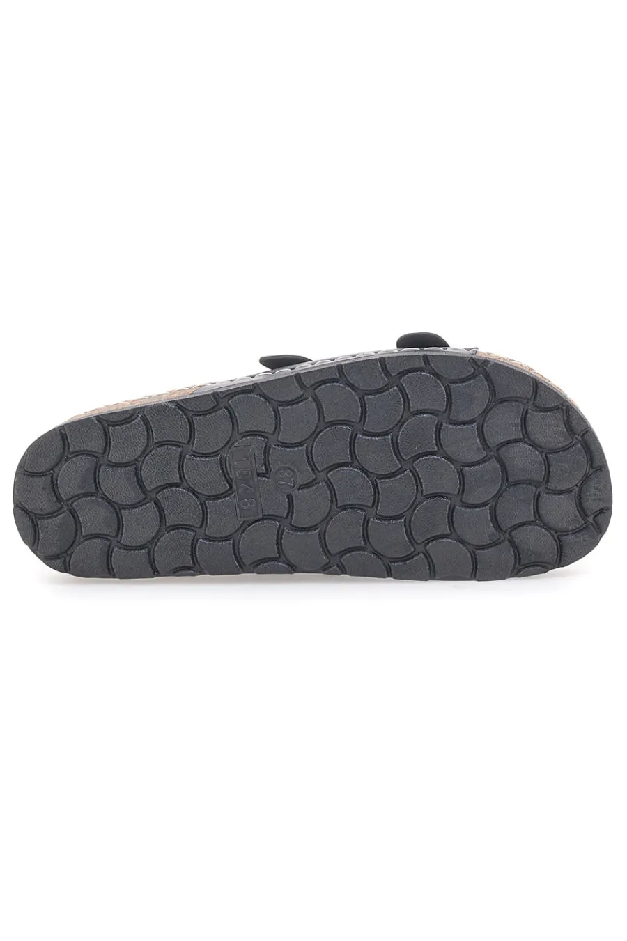 Ciabatte nere con doppia fibbia gioiello Me & Me H3Y861141-ME u0026 ME