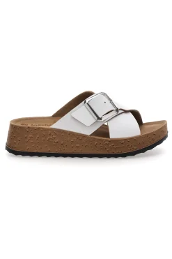 Ciabatte Nere Con Fasce Incrociate e Platform 42 PK-INBLU Discount