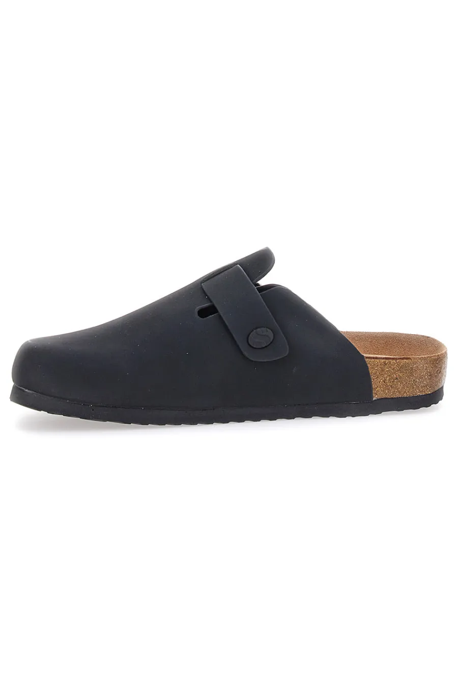 Ciabatte nere con fibbia e sottopiede in vera pelle S11U700-SUPERGA Discount