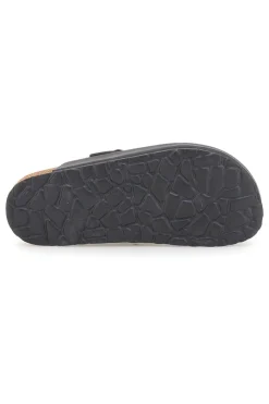 Ciabatte nere con fibbia in vera pelle 335A013PR-PITTARELLO TIERRA Online
