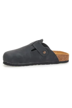 Ciabatte nere con fibbia in vera pelle 335A013PR-PITTARELLO TIERRA Online