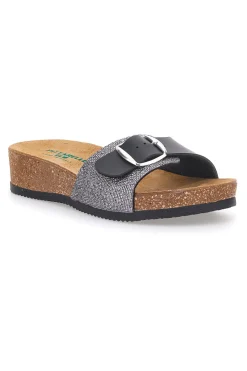 Ciabatte nere con fibbia regolabile 293A21030SR-PITTARELLO ECO Sale
