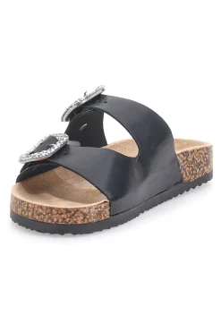 Ciabatte nere con fibbie gioiello Me & Me 14211-ME u0026 ME Online