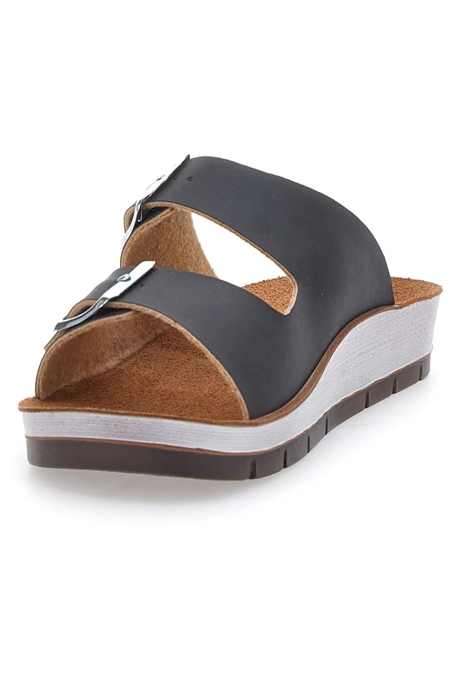 Ciabatte Nere con Fibbie 42 CP-INBLU Clearance