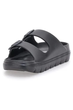 Ciabatte Nere Con Fibbie 42127-SUPERGA Discount