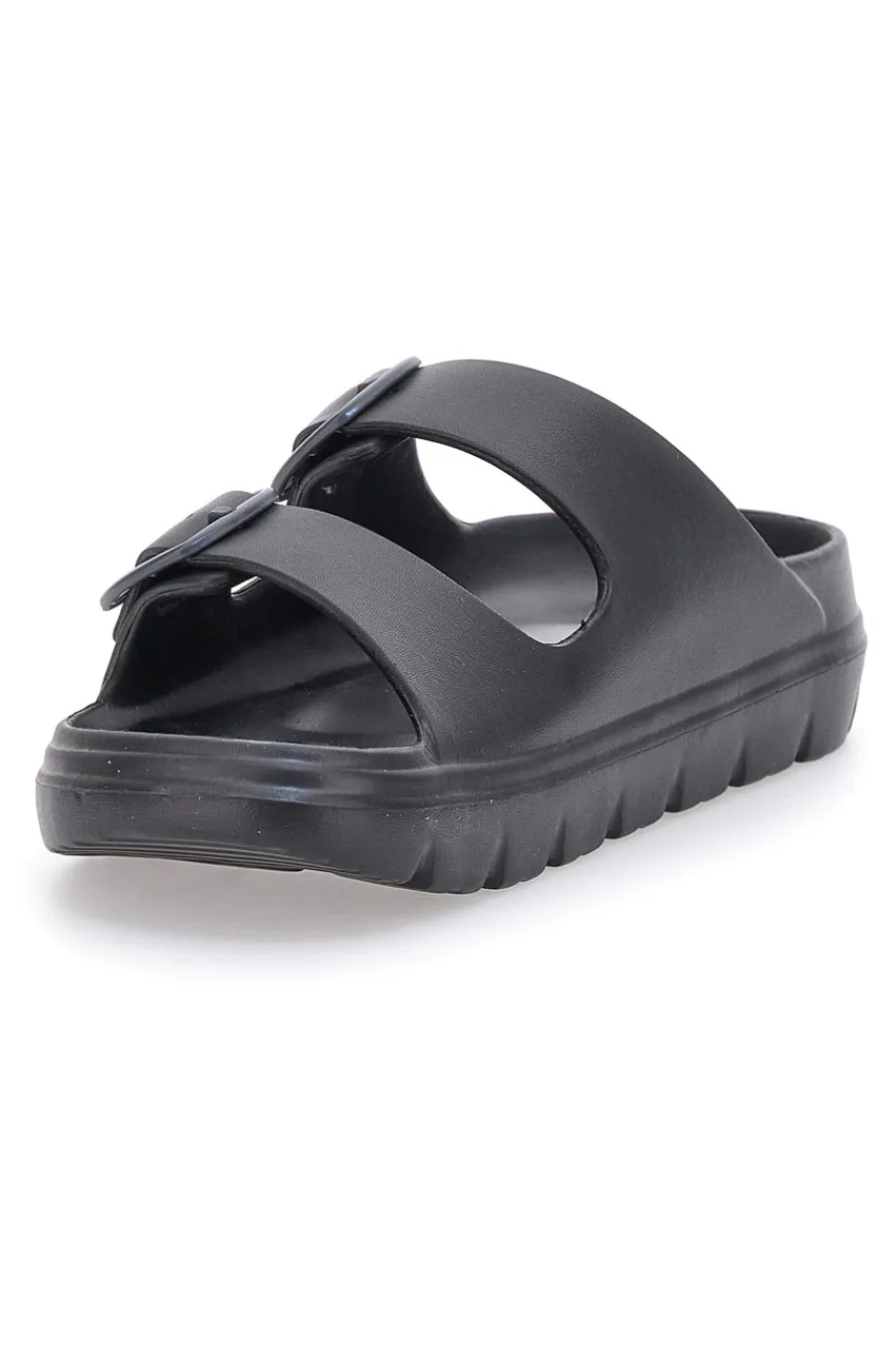 Ciabatte Nere Con Fibbie 42127-SUPERGA Discount