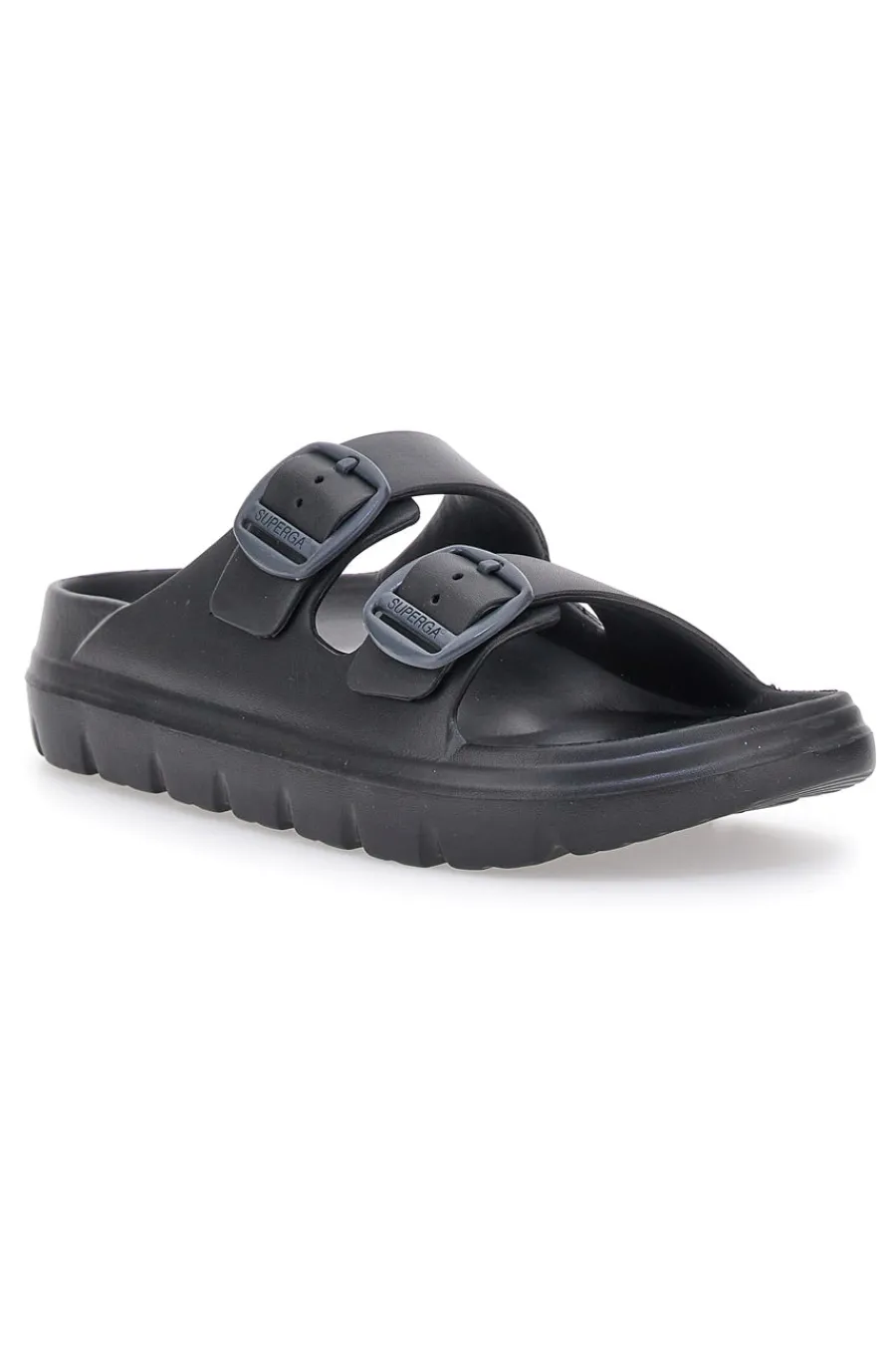 Ciabatte Nere Con Fibbie 42127-SUPERGA Discount