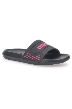 Ciabatte nere con logo fucsia e suola ergonomica URBAN EASY-ARENA New