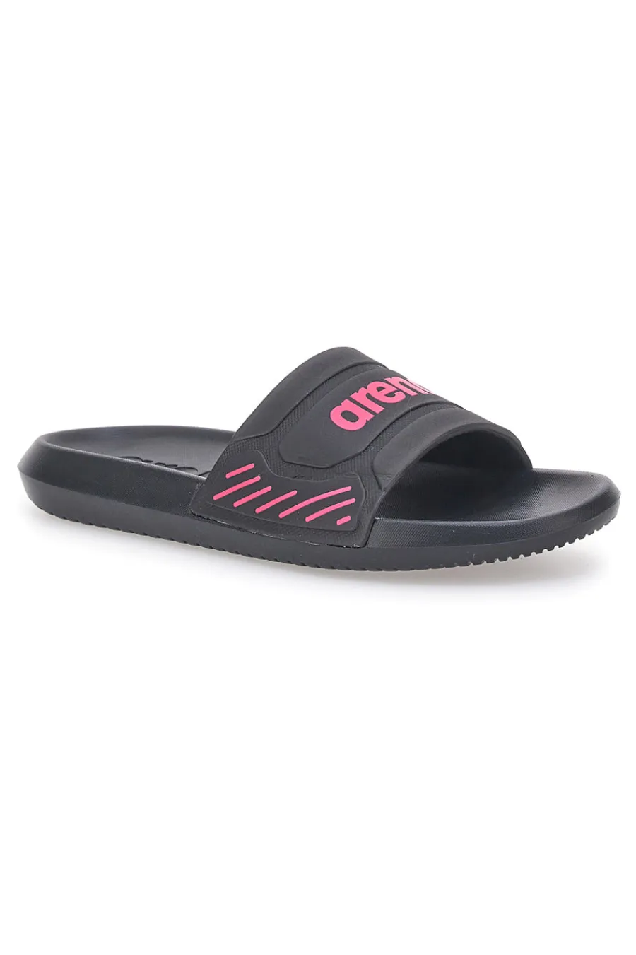Ciabatte nere con logo fucsia e suola ergonomica URBAN EASY-ARENA New