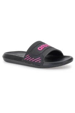 Ciabatte nere con logo rosa 10563300-ARENA Hot