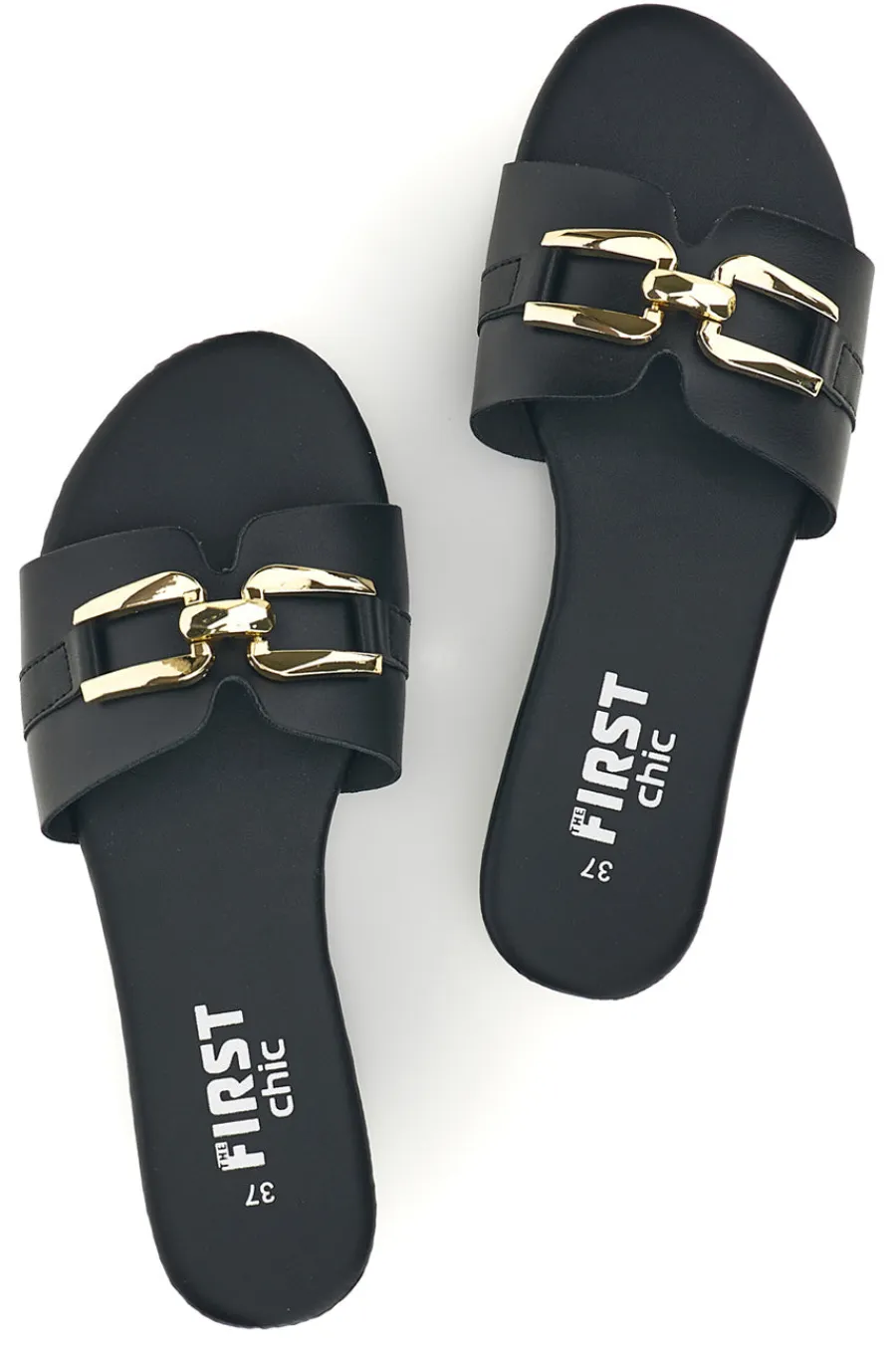 Ciabatte nere con morsetto PREA3550-THE FIRST CHIC Online