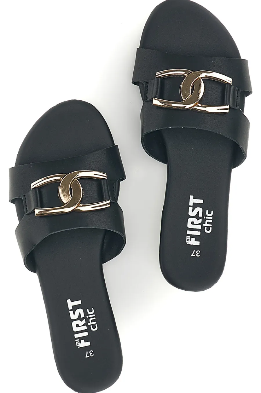 Ciabatte nere con morsetto PREA1310-THE FIRST CHIC Hot