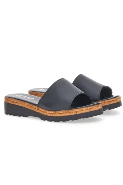 Ciabatte Nere con Platform Effetto Sughero Made in Italy 244870811-PITTARELLO Outlet