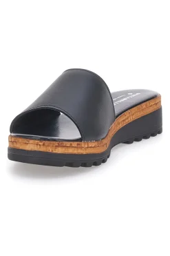 Ciabatte Nere con Platform Effetto Sughero Made in Italy 244870811-PITTARELLO Outlet