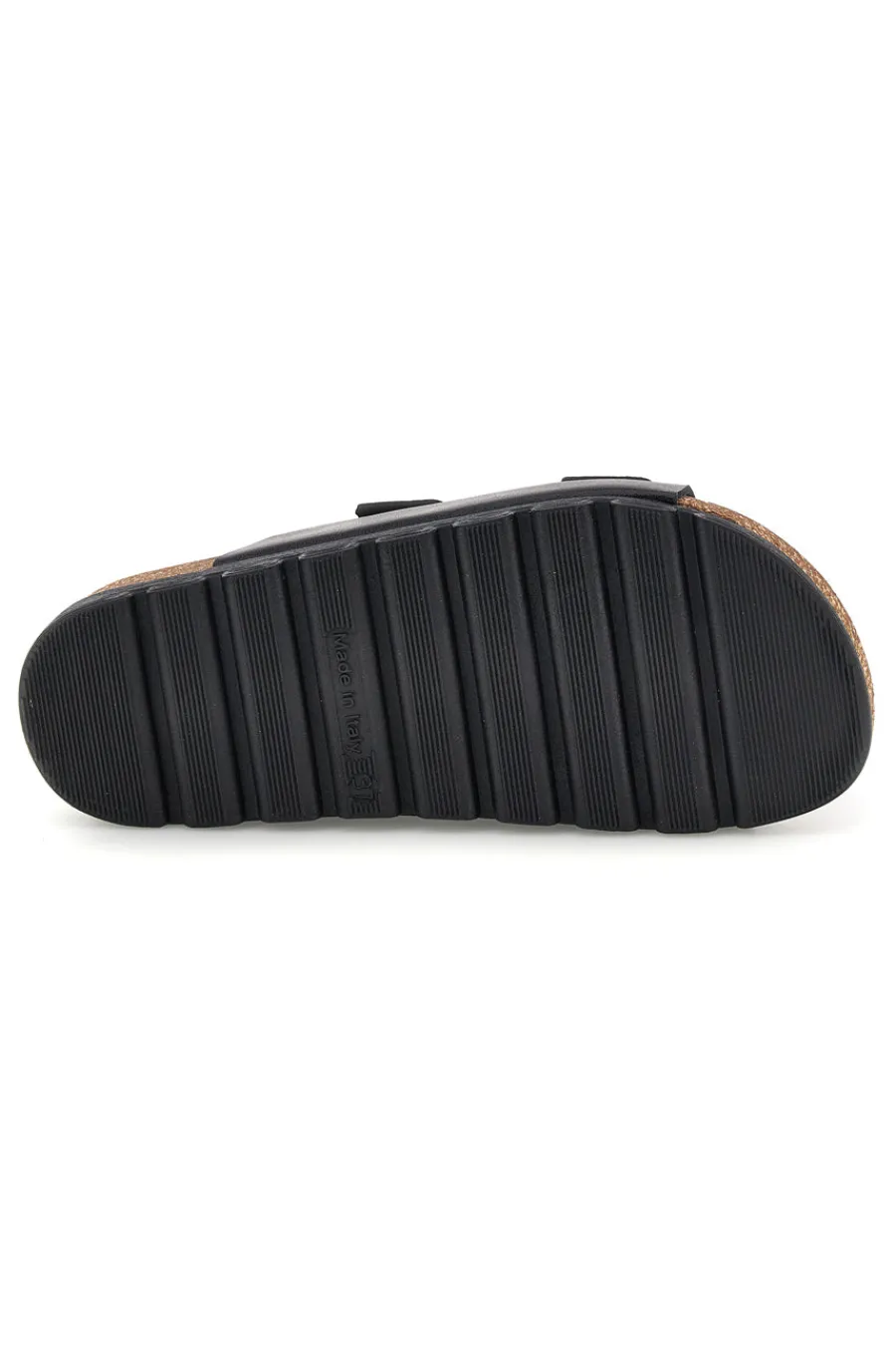 Ciabatte nere con sottopiede in vera pelle 335P20630SR-PITTARELLO BIO Clearance