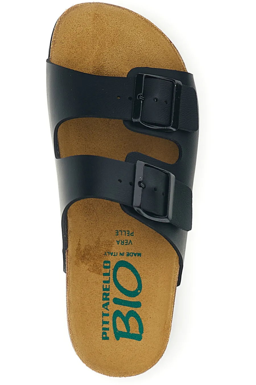 Ciabatte nere con sottopiede in vera pelle 335P20630SR-PITTARELLO BIO Clearance