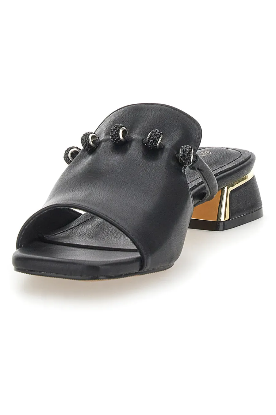 Ciabatte Nere Con Tacco Basso 9015-LAURA BIAGIOTTI Outlet