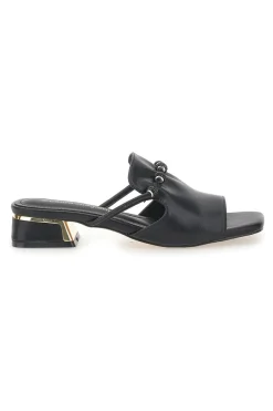 Ciabatte Nere Con Tacco Basso 9015-LAURA BIAGIOTTI Outlet