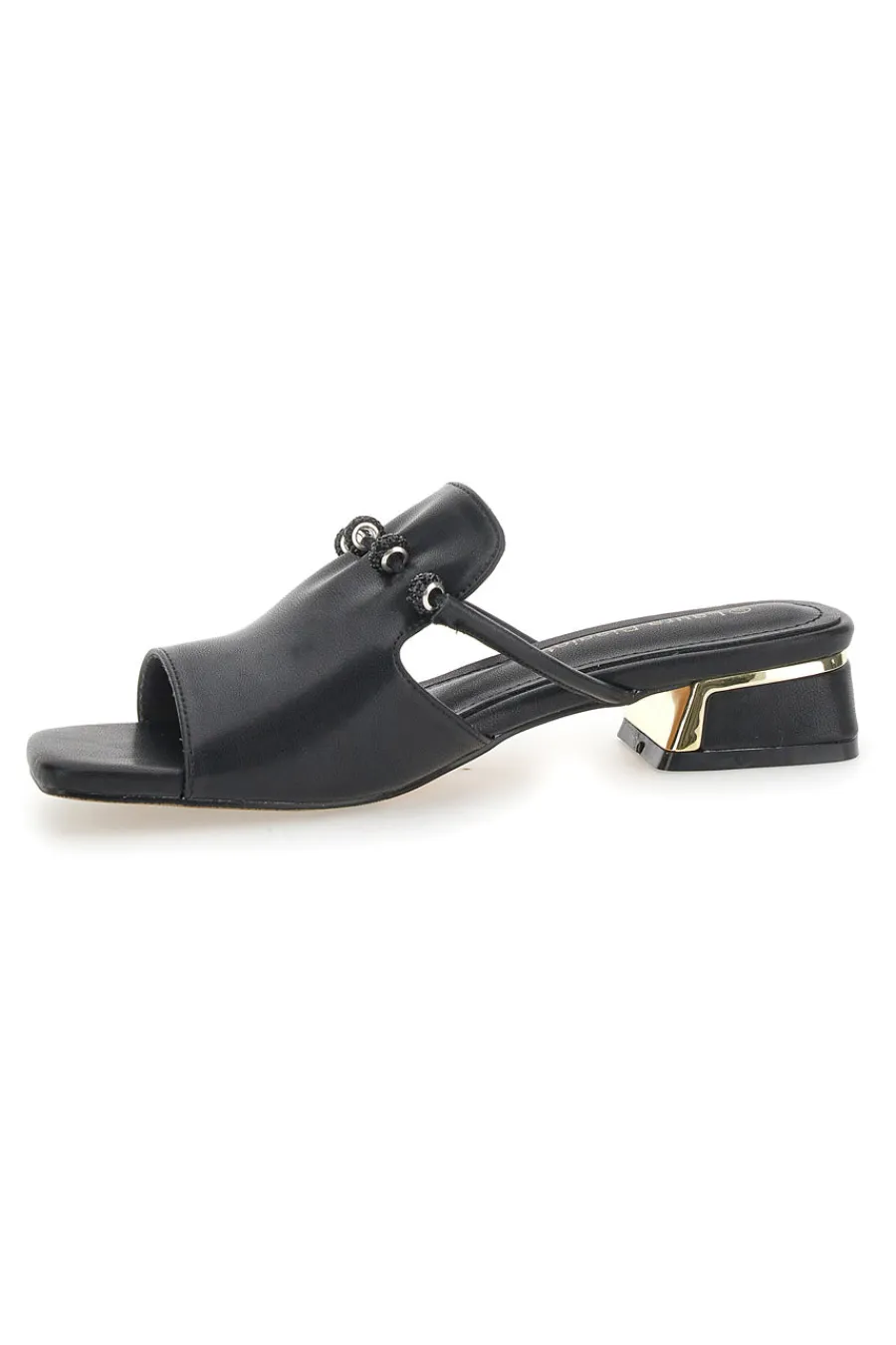 Ciabatte Nere Con Tacco Basso 9015-LAURA BIAGIOTTI Outlet