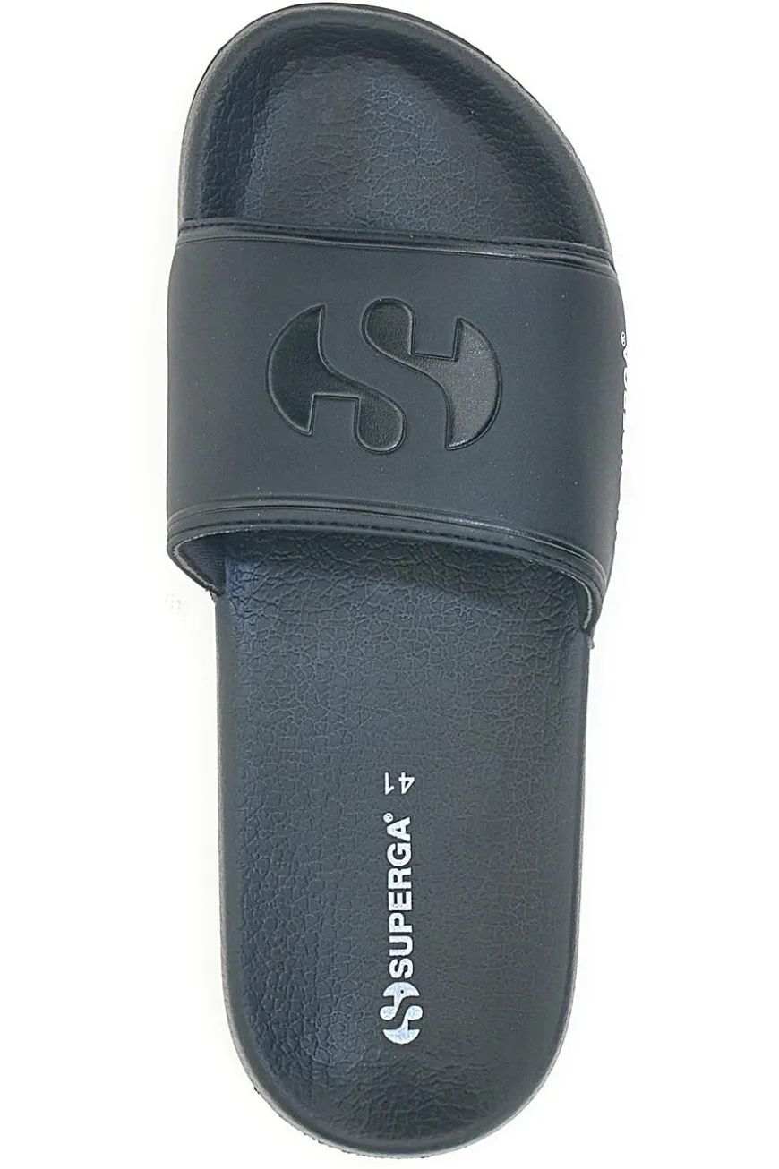 Ciabatte Nere Fascia Singola Logo Superga 24S753