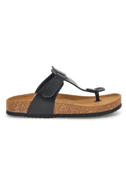 Ciabatte nere infradito con sottopiede preformato Made in Italy in vera pelle S31C370-SUPERGA Hot