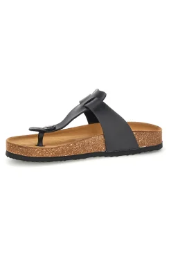Ciabatte nere infradito con sottopiede preformato Made in Italy in vera pelle S31C370-SUPERGA Hot