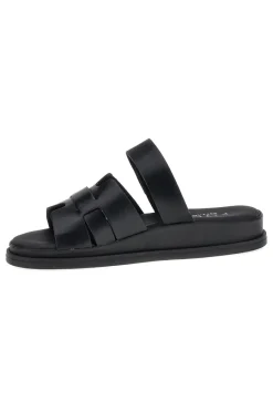 Ciabatte nere in vera pelle con strappo in velcro 1456531-PITTARELLO FOCUS Hot
