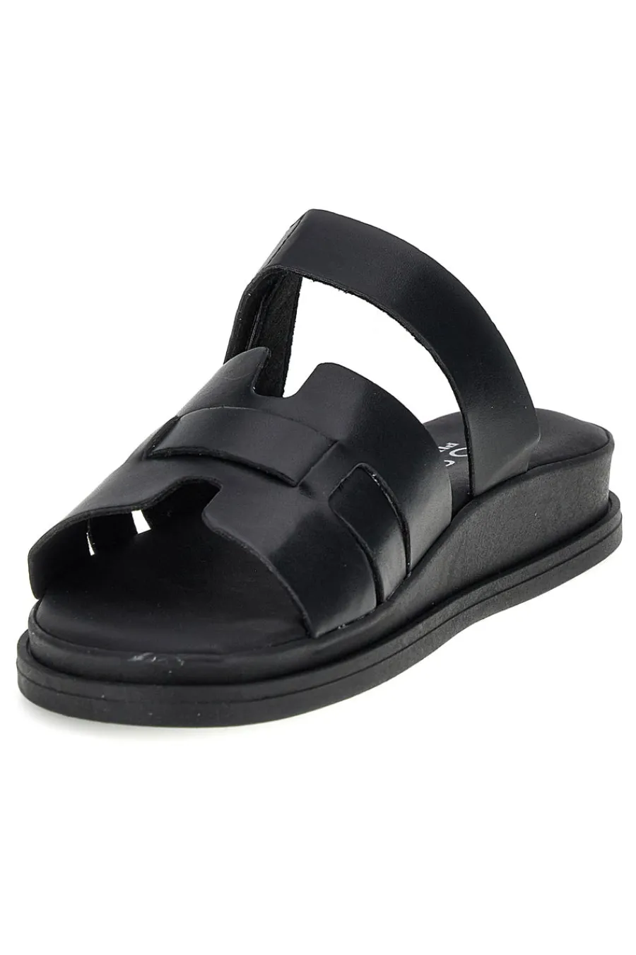 Ciabatte nere in vera pelle con strappo in velcro 1456531-PITTARELLO FOCUS Hot