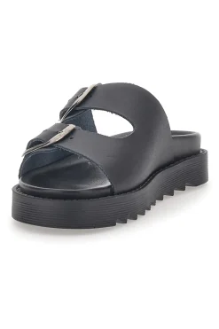 Ciabatte Nere In Vera Pelle Capsule 27154-PITTARELLO Discount