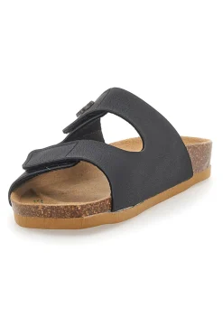 Ciabatte Nere Made In Italy Con Sottopiede In Vera Pelle 26411-BIO UP Clearance