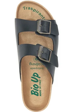 Ciabatte Nere Made In Italy Con Cinturini Regolabili 25403-BIO UP New