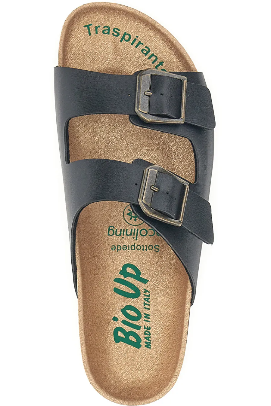 Ciabatte Nere Made In Italy Con Cinturini Regolabili 25403-BIO UP New