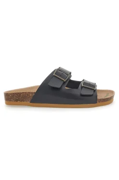 Ciabatte Nere Made In Italy Con Cinturini Regolabili 25403-BIO UP New