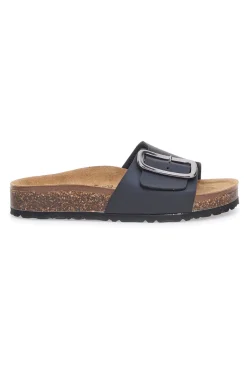 Ciabatte Nere Made In Italy Con Plantare In Vera Pelle 31836-BIOMODEX Hot