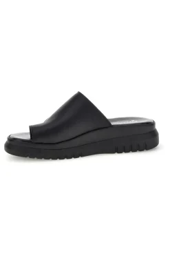 Ciabatte nero con tomaia in vera pelle 32441926-PITTARELLO Best