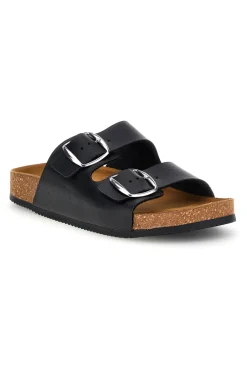 Ciabatte nero doppia fibbia 335A20630SR-PITTARELLO TIERRA Outlet