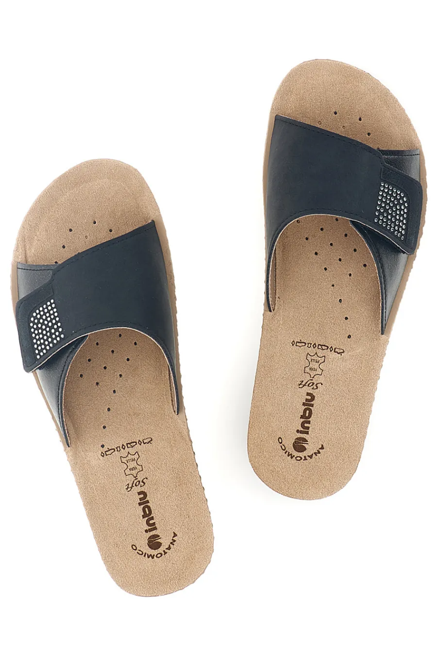 Ciabatte Nero Fascia Con Strass 59 FC-INBLU Sale