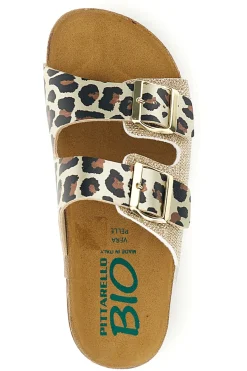Ciabatte oro animalier con sottopiede in vera pelle 335P20630SR-PITTARELLO BIO Online