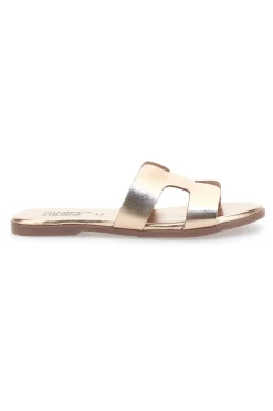 Ciabatte oro con fascia a H R01-PITTARELLO SUN Outlet