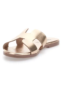 Ciabatte oro con fascia a H R01-PITTARELLO SUN Outlet
